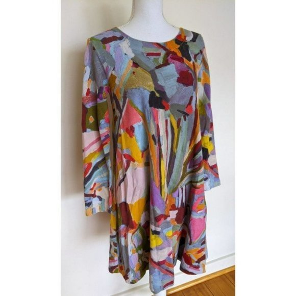 Gorman X Megan Grant Pick Up Sticks Jersey Dress Size 6 Suit 6-10 - Picture 3 of 9